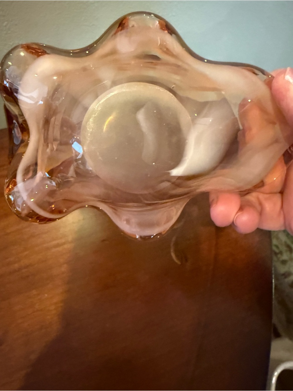 Vintage Handblown Peach Glass Swan Decorative Dish - Unbranded - Picture 5 of 8